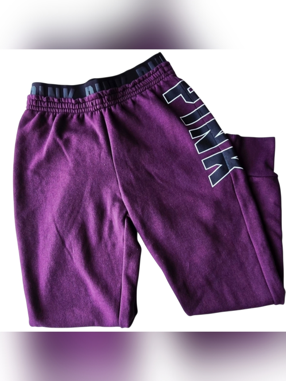 PINK Victoria’s Secret Logo Waistband Jogger Sweatpants – Size Small